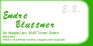 endre bluttner business card